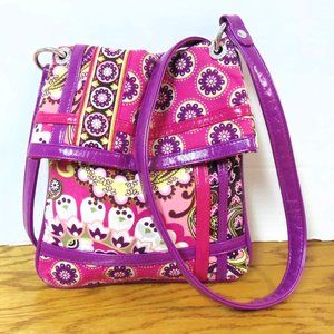 Vera Bradley"Very Berry"Paisley Vinyl Shoulder Bag